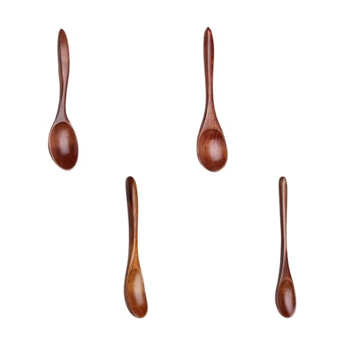 Handgefertigter Nanmu Holzlöffel Mit Lackiertem Schicht Multipurpose Küchenwerkzeug Für Kaffee Suppe Und Dessert Serviert 4 Stile Langlebige Dessertlöffel Set von YiNLuax