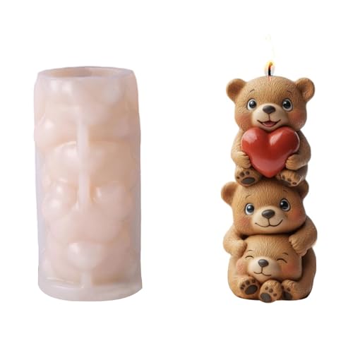 Mehrzweckstapelbären Silikonform Für Handgefertigte Kerzenseife Handwerk Sichere Wiederverwendbare Designs Crafting Tool Bear Form Für Kerze von YiNLuax