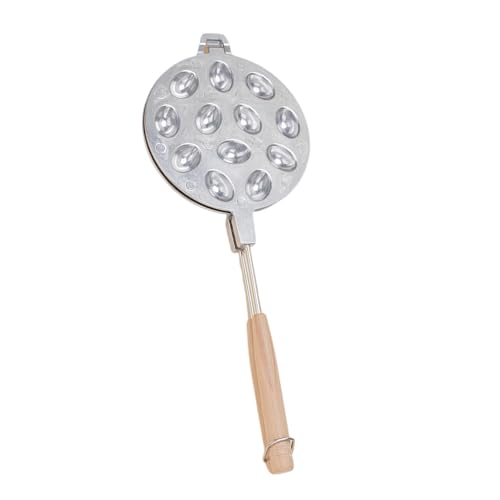 Nicht STIAK Walnuss Kekshersteller Pfanne Backwerkzeug Mit Holzgriff Für Nusswaffeln Und Gebäck Aluminiumlegierung Küchenform von YiNLuax
