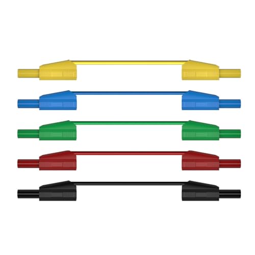 Packung Von 5 Farbcodierten Stapelbaren Testkabel 1Meter Silikon Multimeter Kabel 4mm Bananenstopfen Designs Für Multimeter Reparaturprofi Multimeter Zubehör Packung Von 5 Farbcodierten Stapelbaren Testkabel 1Meter Silikon Multimeter Kabel 4mm Bananenstopfen Designs Für Multimeter Reparaturprofi Multimeter Zubehör von YiNLuax
