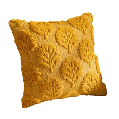 Soft Throw Pillow Case Embossed Leaf Pattern Plushie Interior Accent 45x45cm Soft Cushion Sleeve Case Tree Pillow von YiNLuax