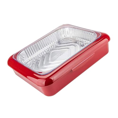 Stapelbarer Pfannen-Organizer aus Aluminiumfolie mit Aufbewahrungskoffer für Partys, Picknicks, Grillabende, spülmaschinenfest, tragbarer Halter, Sportveranstaltungen, Lebensmittelbehälter mit Rahmen Stapelbarer Pfannen-Organizer aus Aluminiumfolie mit Aufbewahrungskoffer für Partys, Picknicks, Grillabende, spülmaschinenfest, tragbarer Halter, Sportveranstaltungen, Lebensmittelbehälter mit Rahmen von YiNLuax