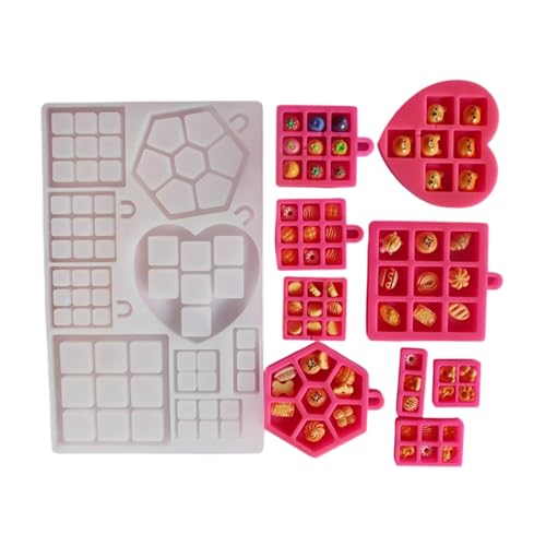 Tiny Tablettförmige Silikonform Flexible Design Für Harzhandwerksschmuck Und Dekorative Miniatur Zeigt Winzige Gitter Silikonform An von YiNLuax