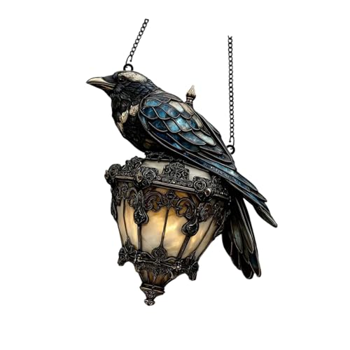 Vintage Acryl Halloween Ravens Hängende Leichte Party Party Atmosphären Lampenurlaubsendekoration Nachtlicht Enduring Acryl Ravens Lampe von YiNLuax