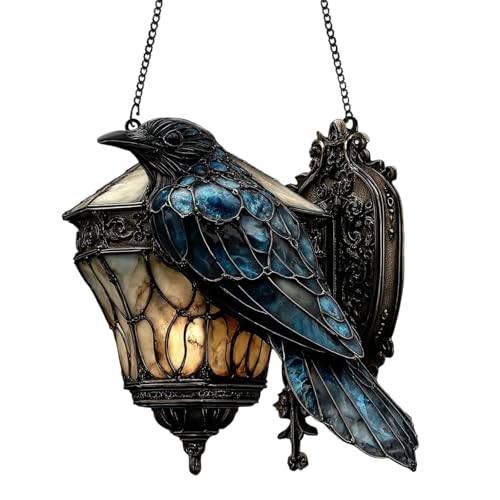 Vintage Acryl Halloween Ravens Hängende Leichte Party Party Atmosphären Lampenurlaubsendekoration Nachtlicht Enduring Acryl Ravens Lampe von YiNLuax