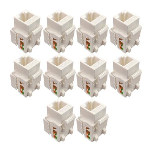 YiNLuax 10 Stück CAT6 Keystone Buchse Für 6 UTP Netzwerkmodul RJ45-Anschlussinformationen Buchse Computer Steckdose Kabel Adapter Adapter Stecker Auf USB Adapter Kabel Adapterkabel USB Adapter von YiNLuax