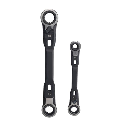 YiNLuax 4-in-1-Schraubenschlüssel, Autoreparaturwerkzeug, Fahrzeugwartung, mit ergonomischem Griff, Ratsche, Steckschlüssel, Mutter, 2 Stück YiNLuax 4-in-1-Schraubenschlüssel, Autoreparaturwerkzeug, Fahrzeugwartung, mit ergonomischem Griff, Ratsche, Steckschlüssel, Mutter, 2 Stück von YiNLuax