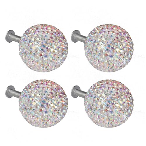 YiNLuax 4pcs Funkelnde Strassstörungen Schrankknaufschublade Ziehen Fashion Möbel Dekoratives Für Küchenschrank Kleiderschrank Schublade Dresser Ersatz von YiNLuax