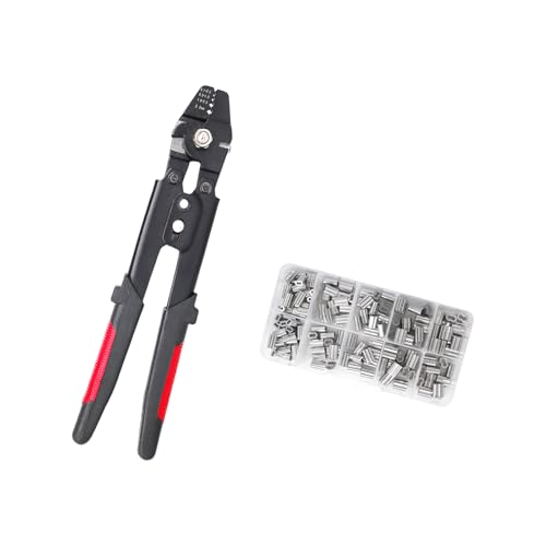 YiNLuax Drahtseil Crimp Kits Drahtseil Kabel mit Crimphülsen Multifunktionale Cutter Schere für Geländer Terrassendielen YiNLuax Drahtseil Crimp Kits Drahtseil Kabel mit Crimphülsen Multifunktionale Cutter Schere für Geländer Terrassendielen von YiNLuax