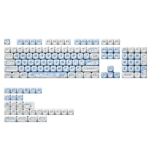 YiNLuax Einzigartige TEICH THEILED 144KY KEYCAP Für 61 96 98 104 108 Mechanische Tastaturen Projekte Anpassung PBT Schlüsselcaps von YiNLuax