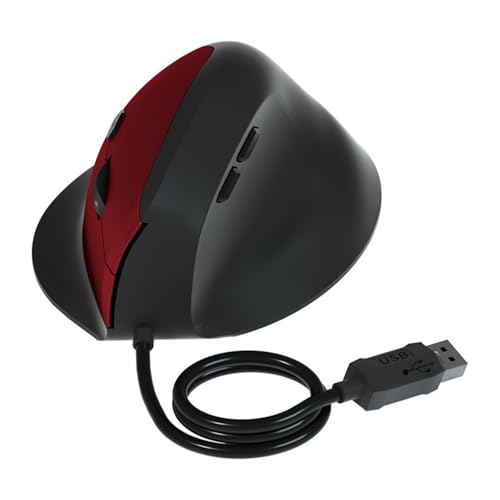 YiNLuax Ergonomisches Computerkabel, vertikal, 1600 dpi, verstellbar, 1600 dpi, leises Klicken, USB, rechte Hand, für Büro, lange Verwendung, vertikaler Computer YiNLuax Ergonomisches Computerkabel, vertikal, 1600 dpi, verstellbar, 1600 dpi, leises Klicken, USB, rechte Hand, für Büro, lange Verwendung, vertikaler Computer von YiNLuax