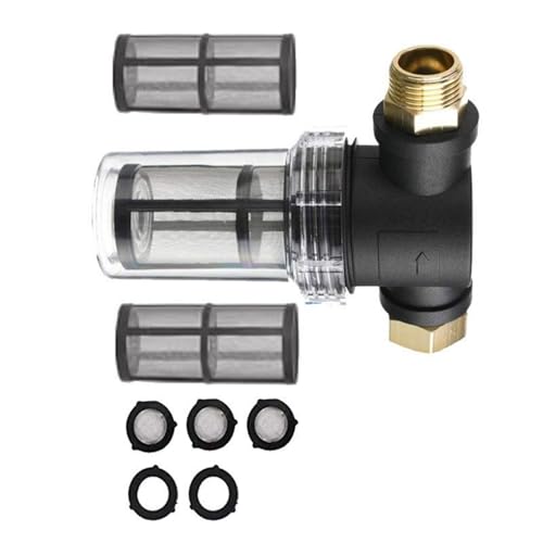 YiNLuax Hochdruck-Inline-Gartenschlauch-Filteraufsatz, 3/4-Zoll-Gewinde mit Maschen, Sieben für Unterlegscheiben, Sedimente von YiNLuax