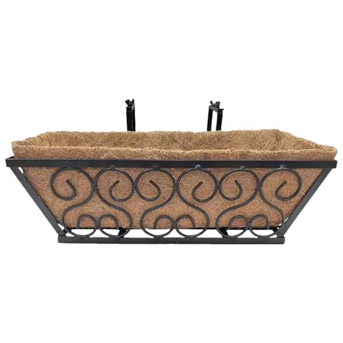 YiNLuax Schmiedeeisen Hängende Pflanzer Trogs Fenster Blumenboxen Für Pflanzenbalkongärten Dekoration Atmungsaktivem Korb YiNLuax Schmiedeeisen Hängende Pflanzer Trogs Fenster Blumenboxen Für Pflanzenbalkongärten Dekoration Atmungsaktivem Korb von YiNLuax
