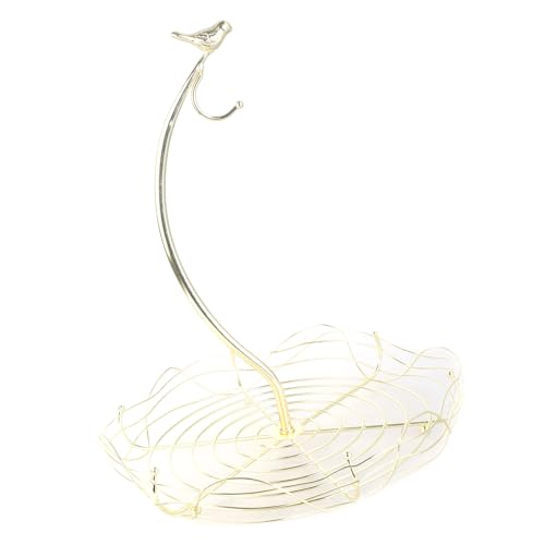 Zeitgenössische Obstkorbschale Tragbare Vogeldesigns Metallfrüchte Schüssel Mit Integriertem Bananenhalter Für Essbereiche Zeitgenössische Obstkorbschale Tragbare Vogeldesigns Metallfrüchte Schüssel Mit Integriertem Bananenhalter Für Essbereiche von YiNLuax