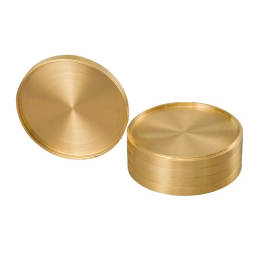 5pcs Messing Untersetzer Metall Essscheiben Wärme Isolationsmatte Runde Display Teller Tees Kaffeetasse Fach Hausschlüssel Aufbewahrungsschale von YiQinzcxg