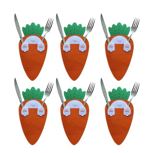 6pcs Osterkarotten Utensilienbeutel Ideal Um Spaß Urlaub Zu Verleihen Und Essenserlebnis Zu Verbessern von YiQinzcxg