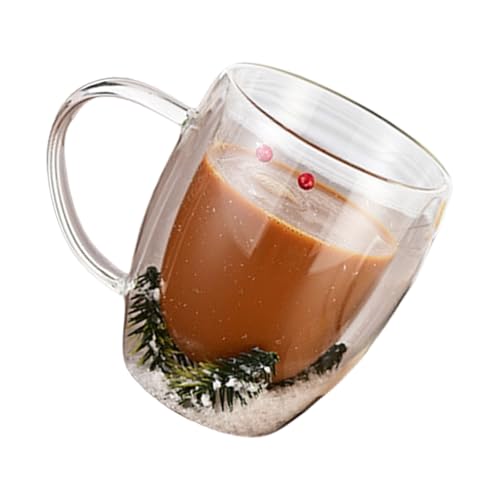 Elegante Transparenzglas Trinkbecher Mit Wunderschöner Getrockneter Blumiger Isolierter Kaffeetasse Für Zuhause Und Büro von YiQinzcxg