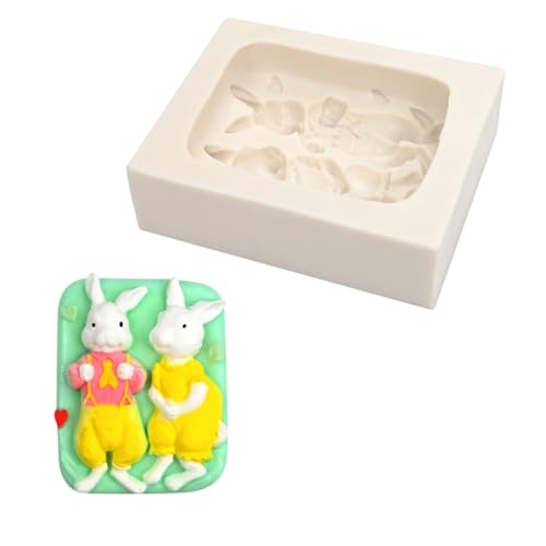 Kaninchen Mit Thematische Kaninchen Fondant Kuchenform Nicht Stick Schokoladenform Dessert Backware Für Familienversammlungen Und Partys von YiQinzcxg