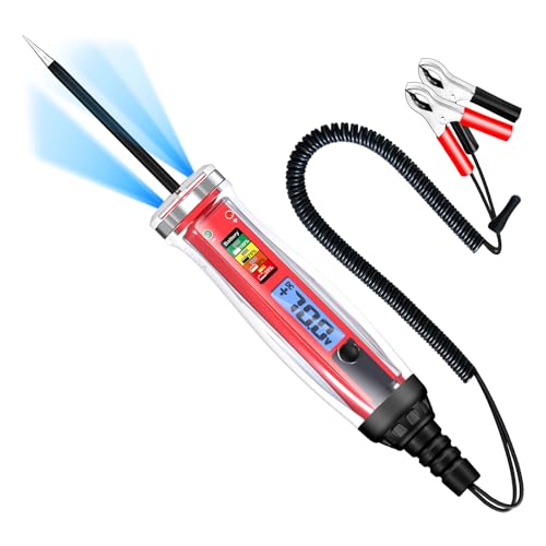 Kfz Schaltkreis Tester Mit Verlängertem Federdraht 1-75V LCD Digitale Anzeigeautospannung Tester Diagnosesonden von YiQinzcxg