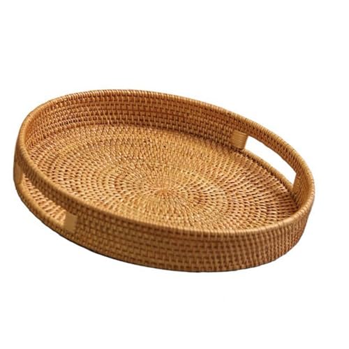Natural Rattan Round Serving Tablett Handgewebt Natural Rattan Round Serving Tablett Handgewebt von YiQinzcxg