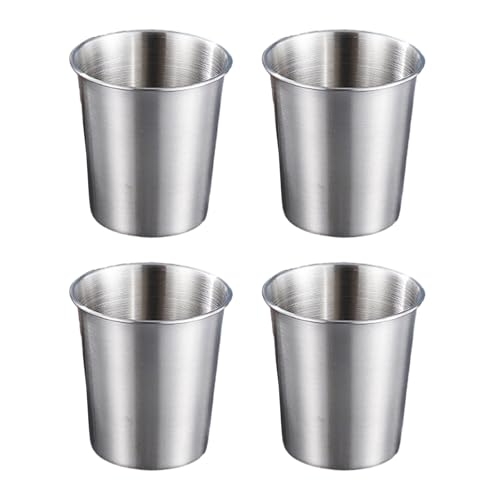 Packung Mit 4 Trinkbechern Edelstahl Kinderbecher Stabile Metalltrinkgläser Für Camping Und Täglichen Gebrauch von YiQinzcxg