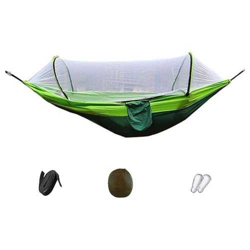 YiQinzcxg 2 Personen Camping Hängematte 260x140 cm Polyester Atmungsaktivem Stoff Build In Barriere Haltbarkeit 250 Kg Ladungsklapp Camping Hängematte von YiQinzcxg