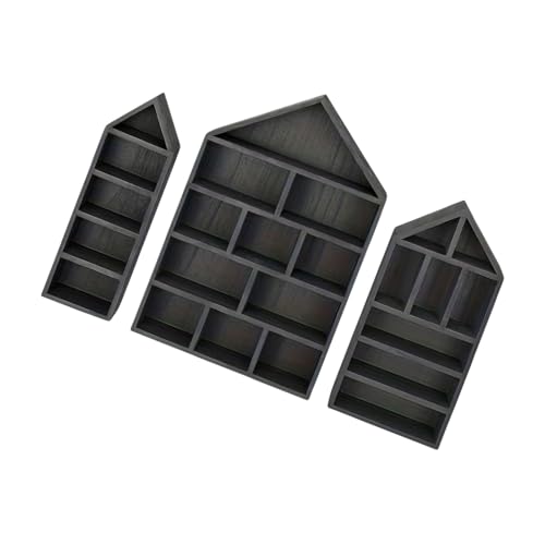 YiQinzcxg 3 Pc Wandmontierte Kuriosen Regale Staubdichtes Displayschränke Standhalter Für Miniaturfiguren Schmuckstück von YiQinzcxg