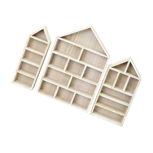 YiQinzcxg 3 Pc Wandmontierte Kuriosen Regale Staubdichtes Displayschränke Standhalter Für Miniaturfiguren Schmuckstück von YiQinzcxg