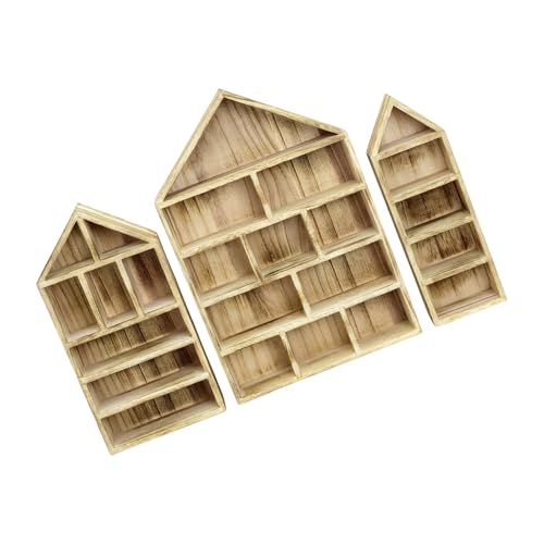 YiQinzcxg 3 Pc Wandmontierte Kuriosen Regale Staubdichtes Displayschränke Standhalter Für Miniaturfiguren Schmuckstück von YiQinzcxg