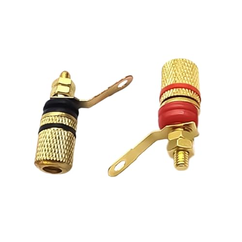 YiQinzcxg 4 Mm Bindungsbananen Plug Lautsprecher Anschlüsse Bindung Nach Bananen Stecker Anschluss Klemme Gold Plated Easy Installation von YiQinzcxg