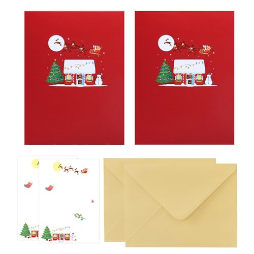 YiQinzcxg Bezaubernde Weihnachtsbaum Dekoration Überraschungskarte Bezaubernde Häuserkarte Unvergessliche Dekore Für Die Urlaubsdekoration von YiQinzcxg
