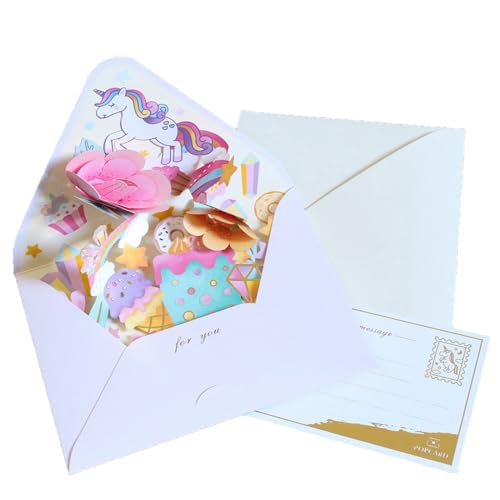 YiQinzcxg Blumengrußkarte Einzigartige Exquisite Designs Zum Geburtstag Danke Weihnachten Neujahr Mit Umschlag Message Card Writing Space von YiQinzcxg