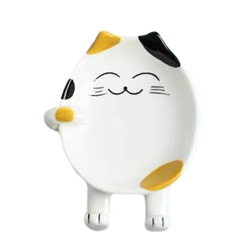 YiQinzcxg Cartoon Deckelhalter Vielseitige Küchen Utensil Ständer Küchenwerkzeughalter Keramik Deckel Ständer Keramikzubehör Multifunktional Löffel Ruhe von YiQinzcxg