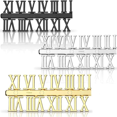 YiQinzcxg Digitale Uhrenzahlen-Set, Metall, arabische oder römische Ziffern, Set für Uhren-Reparatur, Ersatzzubehör von YiQinzcxg