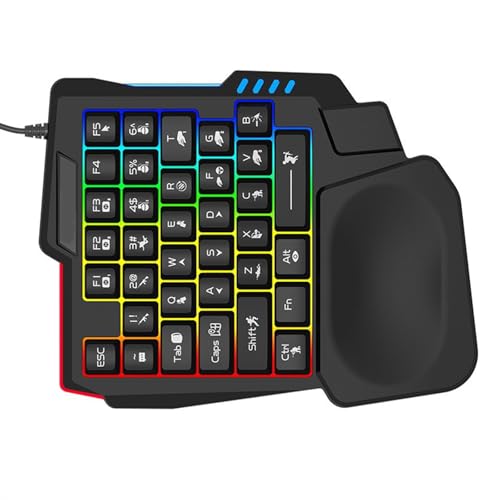 YiQinzcxg Einhand Mechanisches Feeling Tastatur Mit USB Schnur Tastaturfarb Hintergrundbeleuchtung Für Programmierer Und YiQinzcxg Einhand Mechanisches Feeling Tastatur Mit USB Schnur Tastaturfarb Hintergrundbeleuchtung Für Programmierer Und von YiQinzcxg