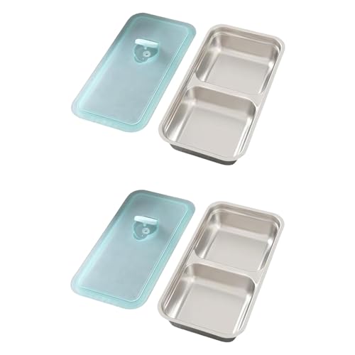 YiQinzcxg Food Servingplatte Serviertablett Edelstahl Stähle Snacks Behälter Mit Deckel Doppelfach Lunchbox Dauer Aus Edelstahl Stählen Snacks Behälter Mit Deckel YiQinzcxg Food Servingplatte Serviertablett Edelstahl Stähle Snacks Behälter Mit Deckel Doppelfach Lunchbox Dauer Aus Edelstahl Stählen Snacks Behälter Mit Deckel von YiQinzcxg
