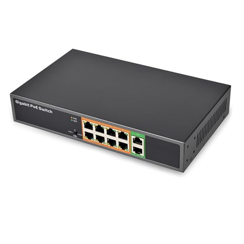 YiQinzcxg Gigabit Ethernet Switcher Mit 8 Power Ethernet Und 2 POW Lüfterlüfter Und Einfache Installation Für Reibungslose Netzwerke YiQinzcxg Gigabit Ethernet Switcher Mit 8 Power Ethernet Und 2 POW Lüfterlüfter Und Einfache Installation Für Reibungslose Netzwerke von YiQinzcxg