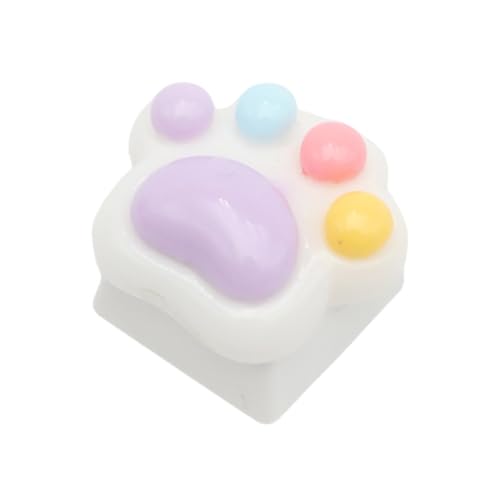 YiQinzcxg Handgefertigter Harzkätzchen Klauenschlüsselcap Für Mechanische Tastaturen Kätzchen Klauenschlüsselcaps Bunt 1pc von YiQinzcxg