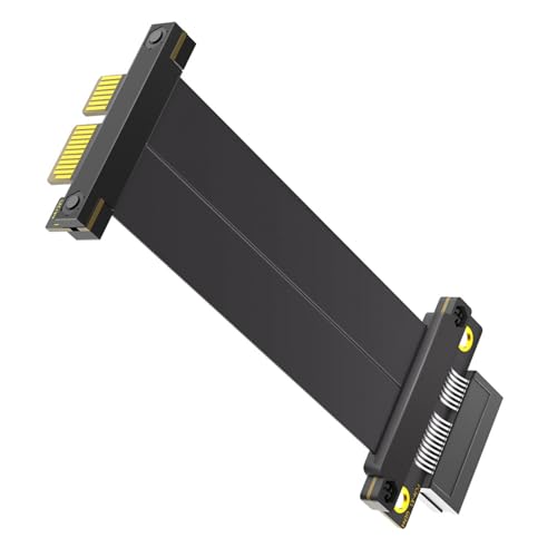 YiQinzcxg PCIE4.0 1X GPU Kabel 180 Grad Bis 90 Grad Abgewinkelter Ribbon Extender Kartenadapter Für Computer Motherboard YiQinzcxg PCIE4.0 1X GPU Kabel 180 Grad Bis 90 Grad Abgewinkelter Ribbon Extender Kartenadapter Für Computer Motherboard von YiQinzcxg