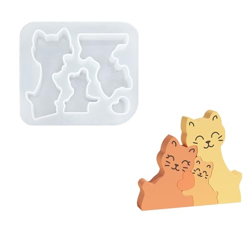 YiQinzcxg Tierfamilie Silikon Kerzenformen Für Epoxidharz Handgemachte Kerze Zement Gips Silikonformen Silikon Fondant Formen von YiQinzcxg