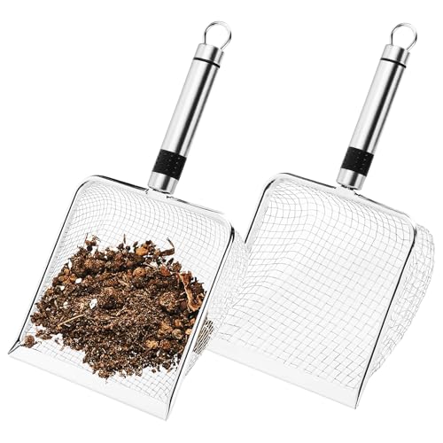 YiTePeDo Gartensieb aus versilbertem Metall (3,8/5 mm) – Profi-Sieb für Erde, Sand, Felsen und Kompost, 2 Stück (2pcs) von YiTePeDo