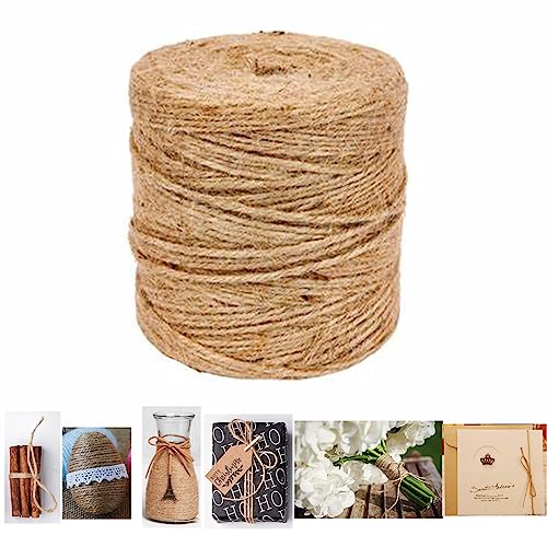 YiYFiT Natürliche Jute-Schnur, 2 mm, 3-lagig, Bastelschnur, Naturbraun, für Bastelarbeiten, Geschenkverpackungen, Floristik, Zuhause, Hochzeit und Gartendekoration, Braun YiYFiT Natürliche Jute-Schnur, 2 mm, 3-lagig, Bastelschnur, Naturbraun, für Bastelarbeiten, Geschenkverpackungen, Floristik, Zuhause, Hochzeit und Gartendekoration, Braun von YiYFiT