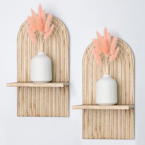 YiYa 2 Stück Boho Regenbogen Wandregal aus Holz Hellbraun Boho Wanddeko Holz Deko Wand für Kunst Wohnzimmer Bauernhaus Kinderzimmer Wanddekoration YiYa 2 Stück Boho Regenbogen Wandregal aus Holz Hellbraun Boho Wanddeko Holz Deko Wand für Kunst Wohnzimmer Bauernhaus Kinderzimmer Wanddekoration von YiYa