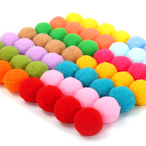 Mini Pom Pompons 100 Stück 20 mm Pom Poms für Handwerk Herstellung, Hobby Bedarf und DIY Kreativen Handwerk Dekorationen (Mehrfarbig) von YiYaO