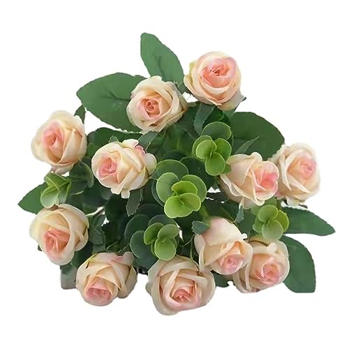 Rosen Künstliche Blumen 11 Pcs Seide Künstliche Rose Blumen Gefälschte Blumen für Brautstrauss Haus Hochzeits Party Deko DIY von YiYaO