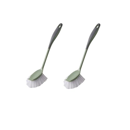 Spülbürste, Kunststoff-Spülbürsten für Küche, multifunktionale Küchenbürste, für Spüle, Haushalt, Geschirr, Topf, Pfanne, 2 Stück (grün) von YiYeraio