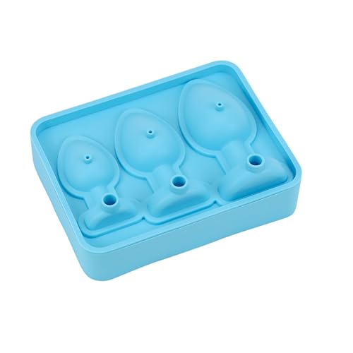 YiZYiF Silikon Lustig Eiswürfelform in Analplug Muster Lustig Silikonform Scherzartikel Ice Cube Mold DIY Form Pralinenform Blau One Size von YiZYiF