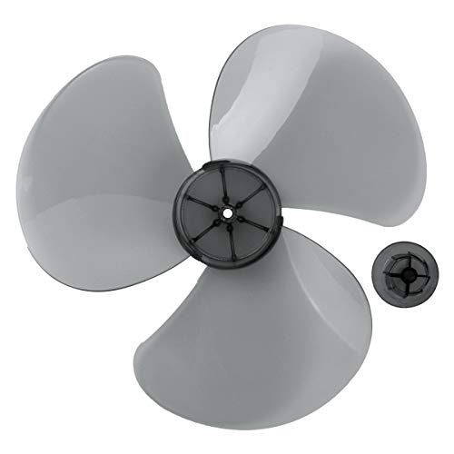 YiZYiF Universal Haushalt Lüfterflügel 12/16 Zoll Ventilator Ersatzteile 3/5 Blätter Kunststoff Blätter Ersatz für Standfußventilator Deckenventilator Tisch Fans Zubehör Grau E One Size von YiZYiF