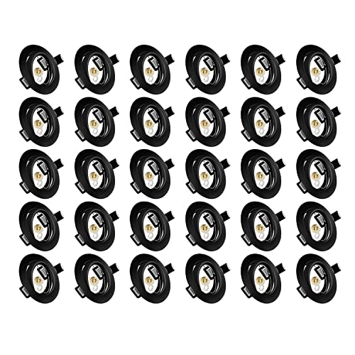 Yiahin Einbaustrahler GU10 Set, Schwenkbar LED Spot Einbaurahmen Rund Schwarz, Einbauleuchte Einbaurahmen Optik, Inkl. GU10 Fassung für LED Oder Halogen Leuchtmittel, 30 Stück Yiahin Einbaustrahler GU10 Set, Schwenkbar LED Spot Einbaurahmen Rund Schwarz, Einbauleuchte Einbaurahmen Optik, Inkl. GU10 Fassung für LED Oder Halogen Leuchtmittel, 30 Stück von Yiahin