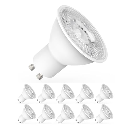 Yiahin GU10 LED Kaltweiss | GU10 LED Lampe | Kaltweiß 6000 Kelvin | 600 Lumen | 5W ersetzt 60W Watt Halogen| AC 220V-240V Abstrahlwinkel 120° | GU10 LED Reflektorlampe| 10er Pack von Yiahin